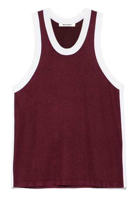 Burgundy Rio tank top Wales Bonner - unisex WALES BONNER | US25KN12KN01350